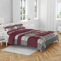 Florida State Seminoles Heathered Stripe 3-Piece Full/Queen Bed Set
