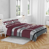 Mississippi State Bulldogs Heathered Stripe 3-Piece Full/Queen Bed Set