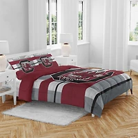 South Carolina Gamecocks Heathered Stripe 3-Piece Full/Queen Bed Set