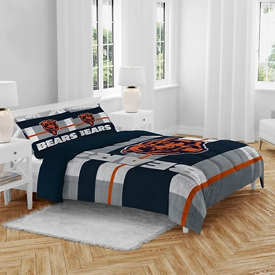 Chicago Bears Heathered Stripe 3-Piece Full/Queen Bed Set