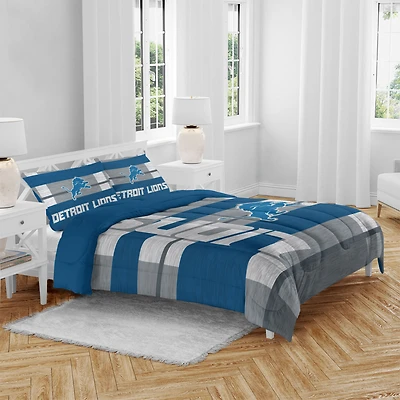 Detroit Lions Heathered Stripe 3-Piece Full/Queen Bed Set