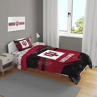 Indiana Hoosiers Slanted Stripe 4-Piece Twin Bed Set
