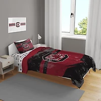 South Carolina Gamecocks Slanted Stripe 4-Piece Twin Bed Set