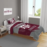 Texas A&M Aggies Slanted Stripe 4-Piece Twin Bed Set
