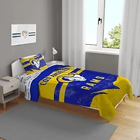 Los Angeles Rams Slanted Stripe 4-Piece Twin Bed Set