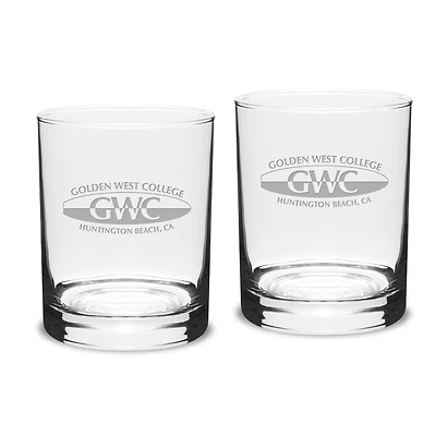 Golden West College 14oz. 2-Piece Classic Double Old-Fashioned Glass Set