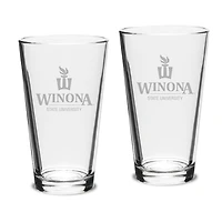 Winona State Warriors 16oz. 2-Piece Classic Pub Glass Set
