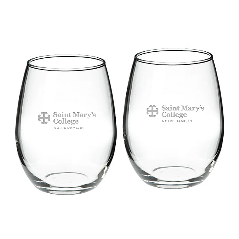 Saint Mary's Belles 21oz. 2-Piece Stemless Wine Glass Set