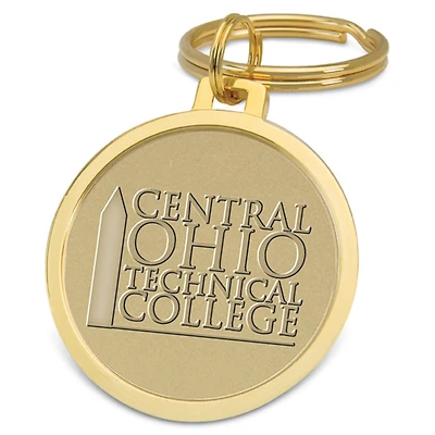 Gold Central Ohio Technical College Split-Wire Key Ring