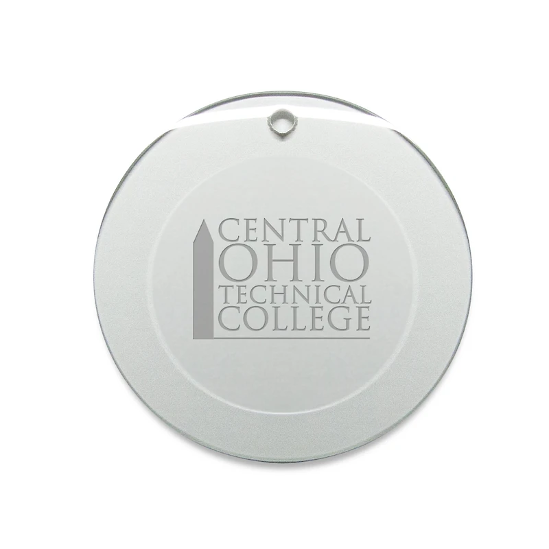 Central Ohio Technical College 3'' Round Glass Ornament