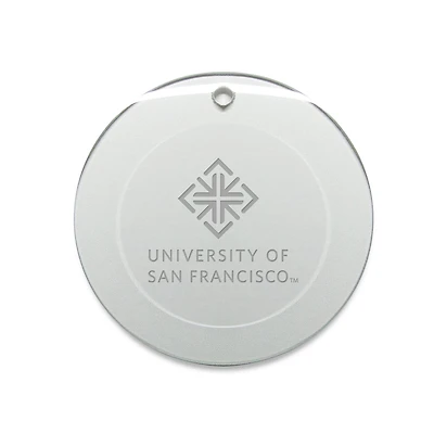 San Francisco Dons 3'' Round Glass Ornament
