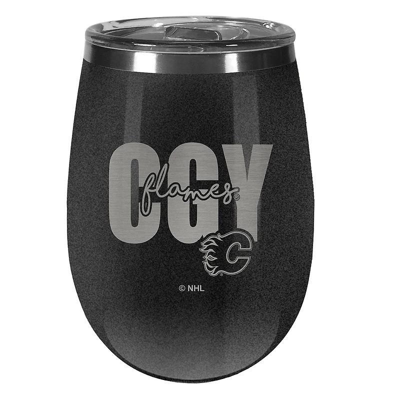 Calgary Flames 10oz. Onyx Wine Tumbler