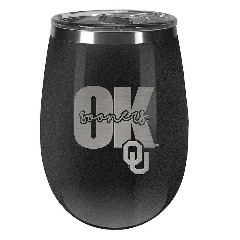 Oklahoma Sooners 10oz. Onyx Wine Tumbler