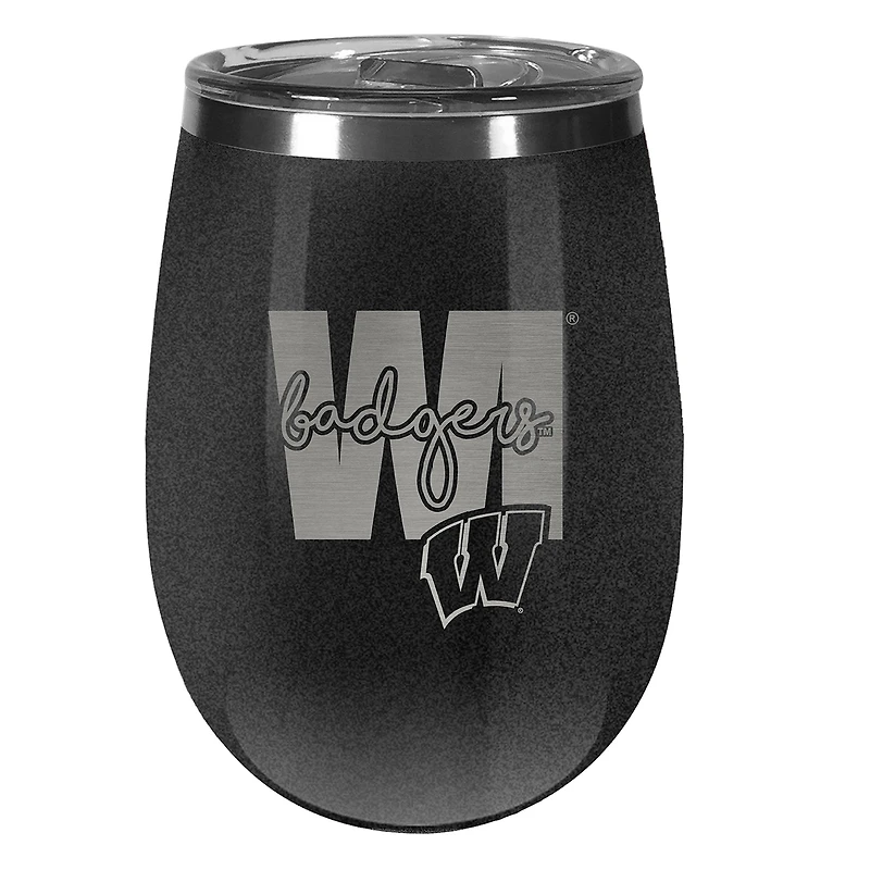 Wisconsin Badgers 10oz. Onyx Wine Tumbler
