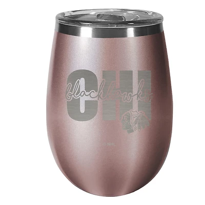Chicago Blackhawks 10oz. Rose Gold Wine Tumbler