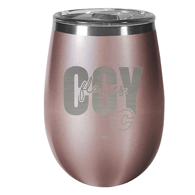 Calgary Flames 10oz. Rose Gold Wine Tumbler