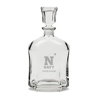 Navy Midshipmen Personalized 23.75oz. Crystal Whiskey Decanter