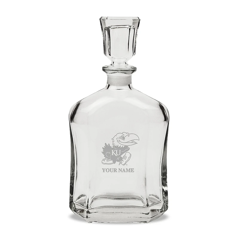 Kansas Jayhawks Personalized 23.75oz. Crystal Whiskey Decanter