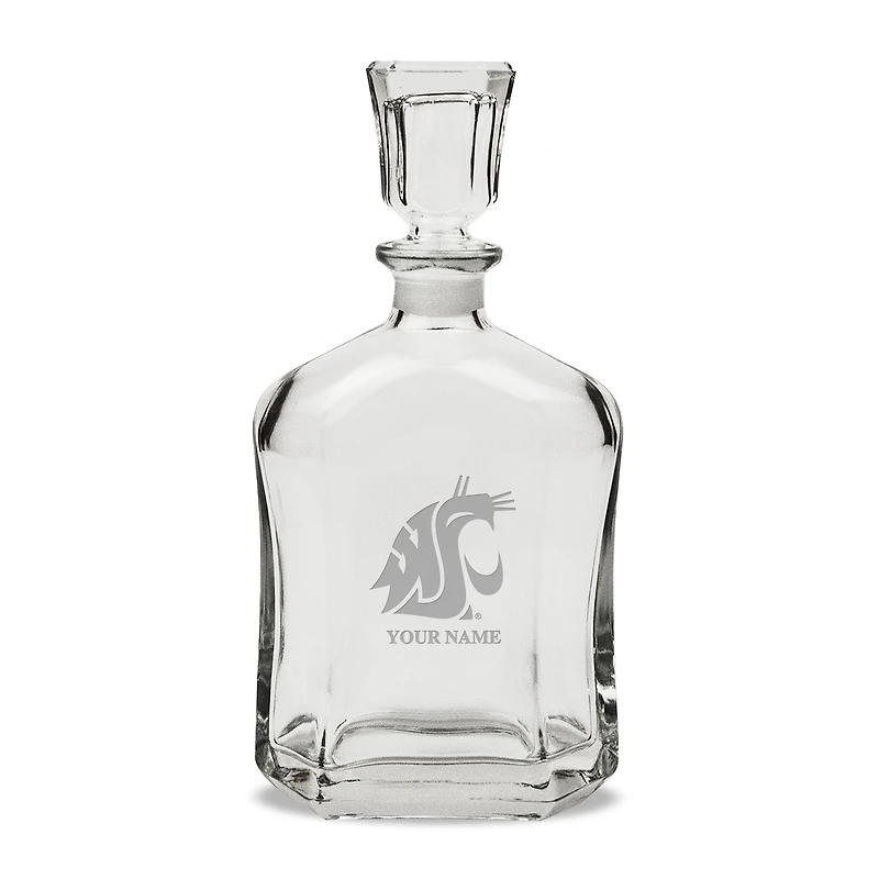 Washington State Cougars Personalized 23.75oz. Crystal Whiskey Decanter
