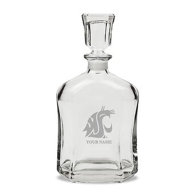 Washington State Cougars Personalized 23.75oz. Crystal Whiskey Decanter