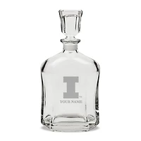 Illinois Fighting Illini Personalized 23.75oz. Crystal Whiskey Decanter