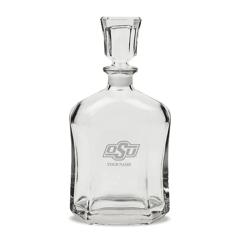 Oklahoma State Cowboys Personalized 23.75oz. Crystal Whiskey Decanter