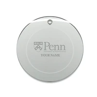 Pennsylvania Quakers Personalized 3'' Round Glass Ornament