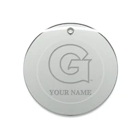 Georgetown Hoyas Personalized 3'' Round Glass Ornament