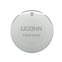 UConn Huskies Personalized 3'' Round Glass Ornament