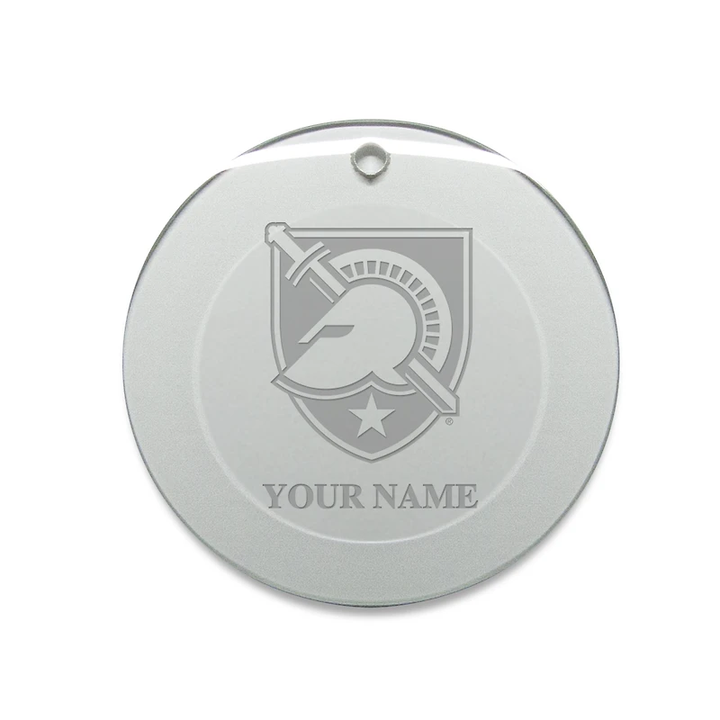 Army Black Knights Personalized 3'' Round Glass Ornament