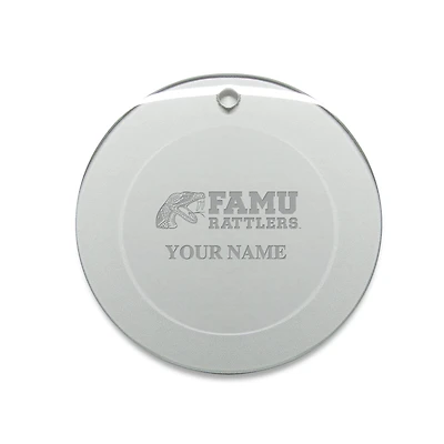 Florida A&M Rattlers Personalized 3'' Round Glass Ornament