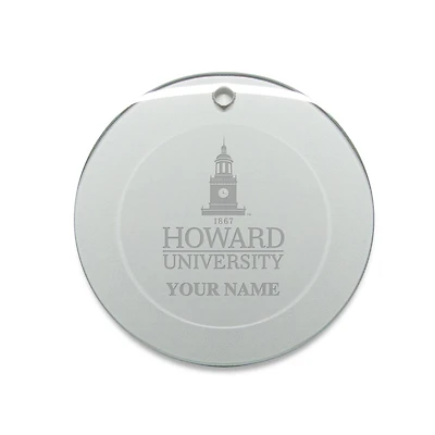 Howard Bison Personalized 3'' Round Glass Ornament