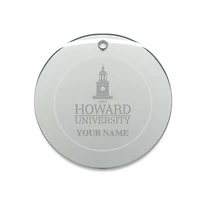 Howard Bison Personalized 3'' Round Glass Ornament