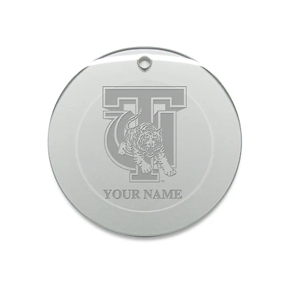 Tuskegee Golden Tigers Personalized 3'' Round Glass Ornament
