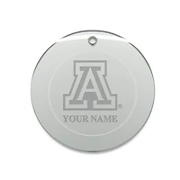 Arizona Wildcats Personalized 3'' Round Glass Ornament
