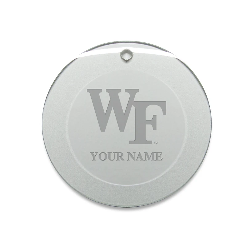 Wake Forest Demon Deacons Personalized 3'' Round Glass Ornament