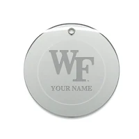 Wake Forest Demon Deacons Personalized 3'' Round Glass Ornament
