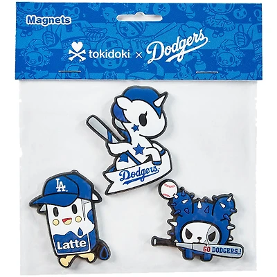 tokidoki Los Angeles Dodgers 3D 3-Pack PVC Magnet Set