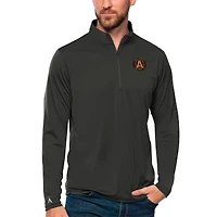 Men's Antigua Charcoal Atlanta United FC Tribute Quarter-Zip Pullover Top