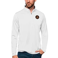 Men's Antigua White Atlanta United FC Tribute Quarter-Zip Pullover Top