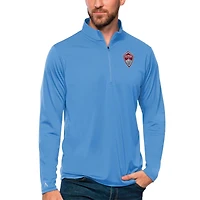 Men's Antigua Light Blue Colorado Rapids Tribute Quarter-Zip Pullover Top