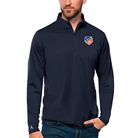 Men's Antigua Navy FC Cincinnati Tribute Quarter-Zip Pullover Top