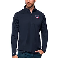 Men's Antigua Navy FC Dallas Tribute Quarter-Zip Pullover Top
