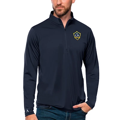 Men's Antigua Navy LA Galaxy Tribute Quarter-Zip Pullover Top