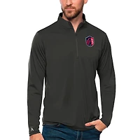 Men's Antigua Charcoal St. Louis City SC Tribute Quarter-Zip Pullover Top