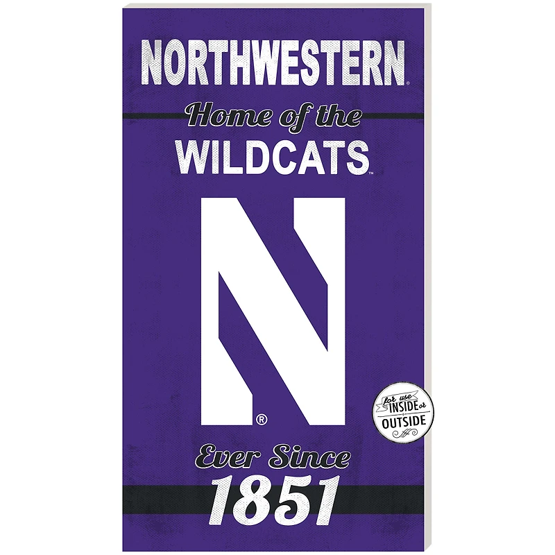 Purple Northwestern Wildcats 11'' x 20'' Home Of The Sign