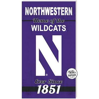 Purple Northwestern Wildcats 11'' x 20'' Home Of The Sign
