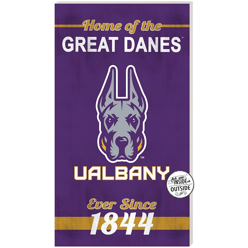 Purple UAlbany Great Danes 11'' x 20'' Home Of The Sign