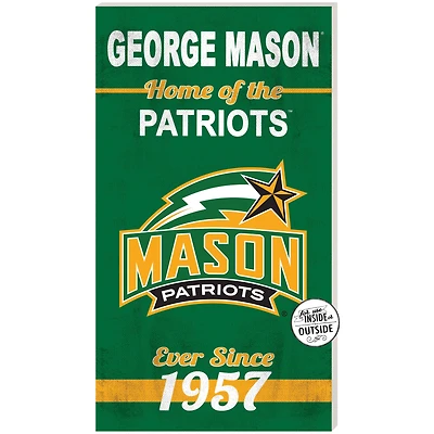 Green George Mason Patriots 11'' x 20'' Home Of The Sign