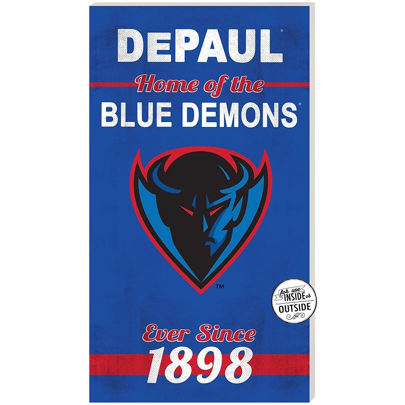Blue DePaul Blue Demons 11'' x 20'' Home Of The Sign
